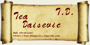Tea Daišević vizit kartica